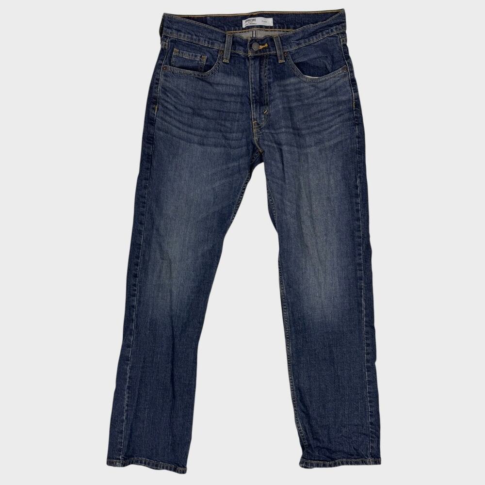 Levi Strauss Signature Relaxed Mens 30 x 32 Blue Denim Jeans